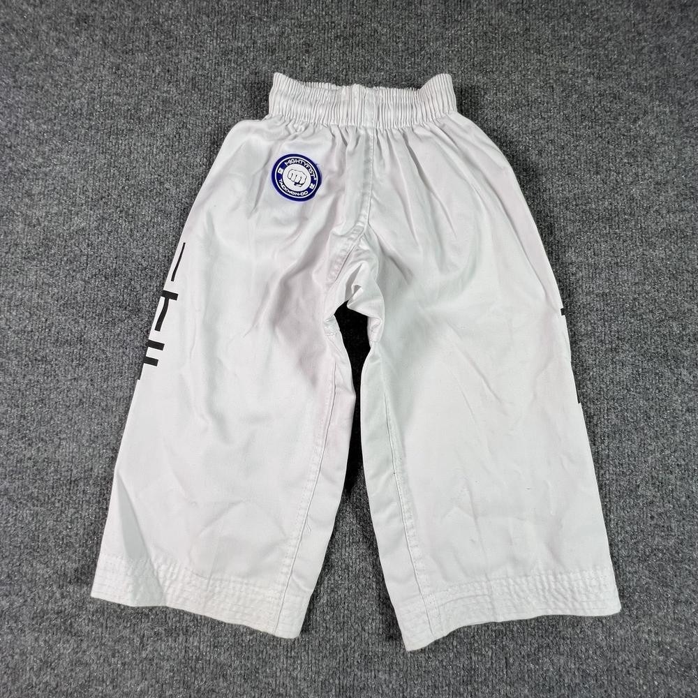 Mightyfist Jiu-Jitsu Pants Unisex Kids 100 White Martial Arts Boxing Uniform